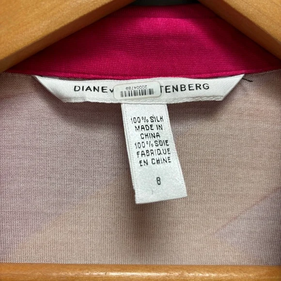 Diane Von Furstenberg Pink and Orange Wrap Dress - Picture 5 of 9